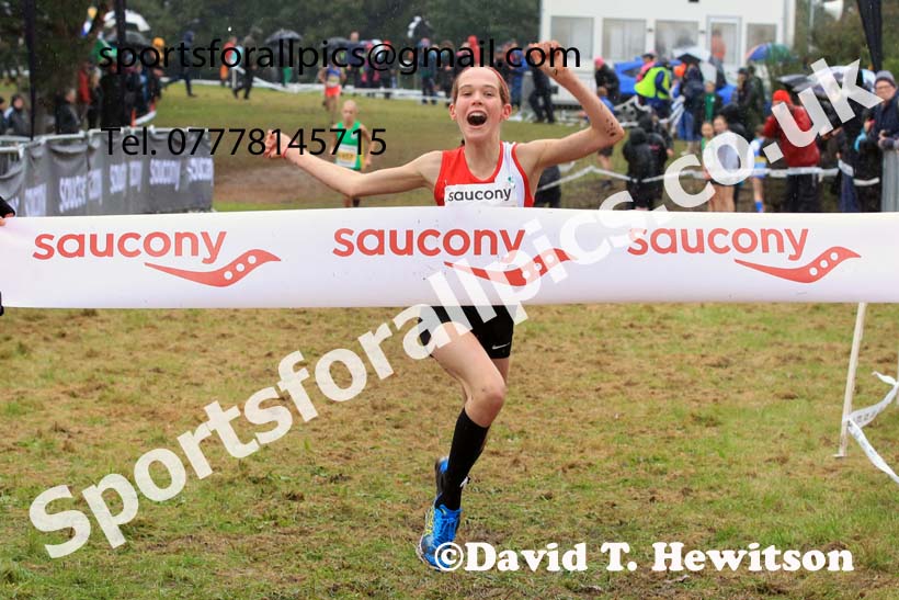 Girls Under-13s 2023 National Cross Country Relays, Berry Hill Park, Mansfield.  Photo: David T. Hewitson/Sports for All Pics